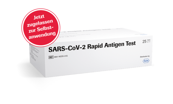 Roche SARS-CoV-2 Rapid Antigen-Schnelltest zur Eigenanwendung durch Laien (Selbsttest), 25er-Pack